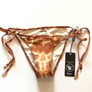 Wildfox Bambo Bam Zooey Bikini Tie Bottom SZ S NWT